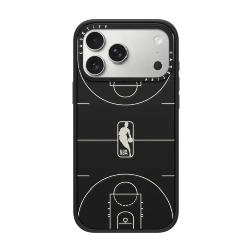 NBA Basketball Court Phone Case | iPhone 17 Pro Max / Impact Case MagSafe Compatible / Matte Black | Image 1