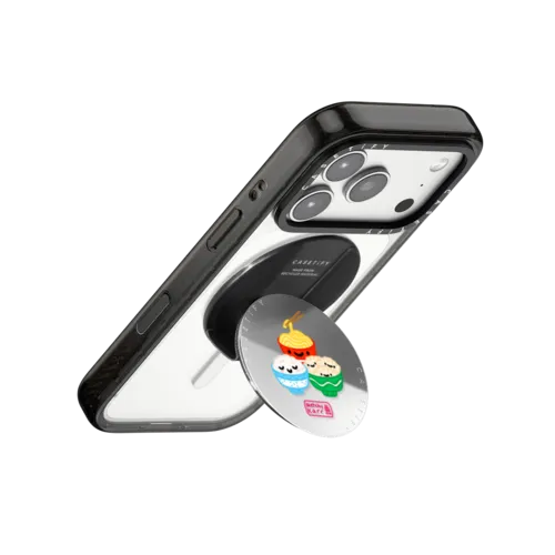 You Are What You Eat Carbs | Snappy Grip Stand / Snappy Mirror Grip Stand MagSafe Compatible / Silver | Image 3