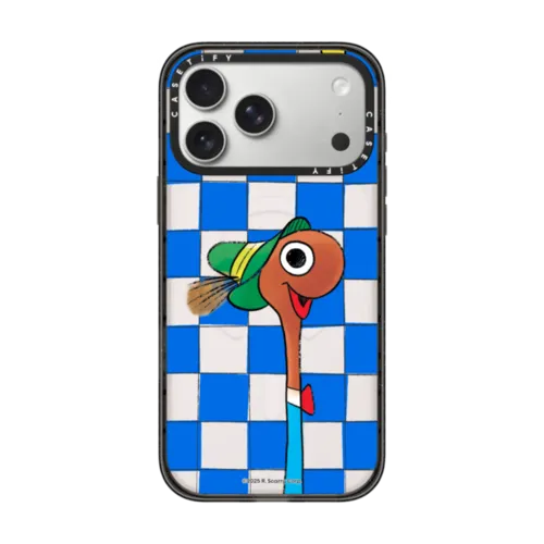 Lowly The Worm Checker Phone Case | iPhone 17 Pro Max / Impact Case MagSafe Compatible / Black | Image 1