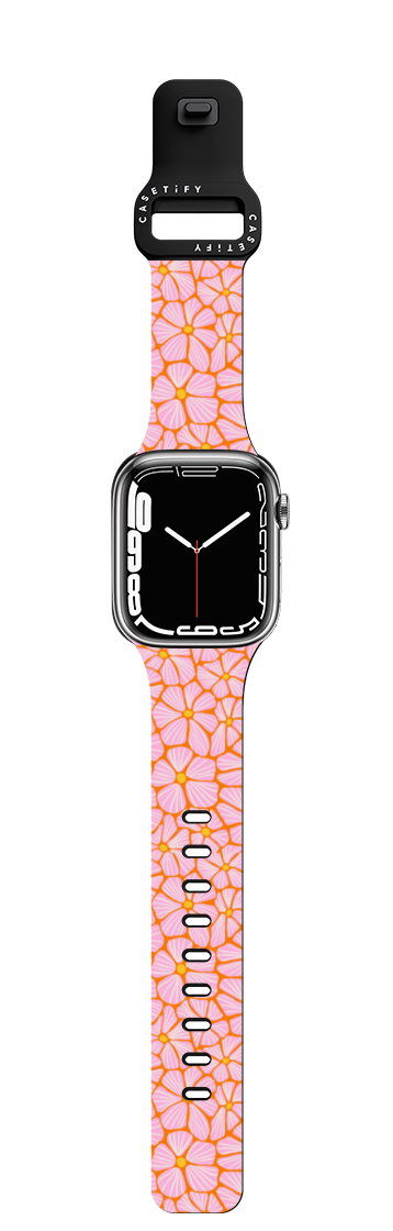 Mosaic Flowers by Sandra Hutter | Apple Watch Series 7-9 (45mm) / Impact Band / Black | Image 1