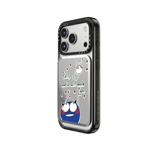 Fall, And I Will Catch You Snappy Cardholder Stand | Snappy Cardholder Stand / Snappy Mirror Cardholder Stand MagSafe Compatible / Silver | Image 2