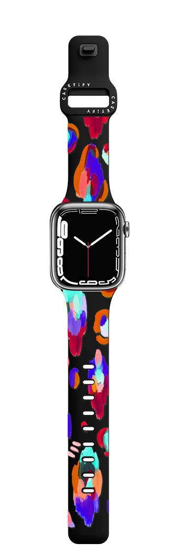 EttaVee Leopard Print No.2 | Apple Watch Series 7-9 (45mm) / Impact Band / Black | Image 1