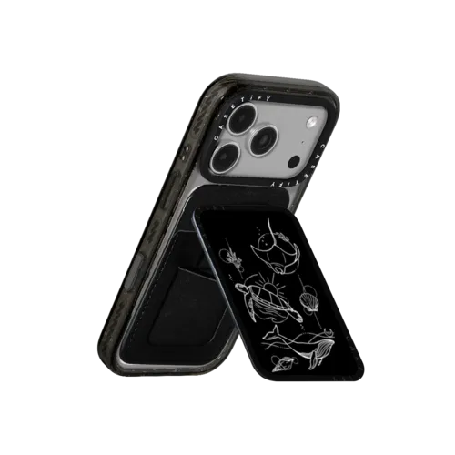 Under The Sea by Bella Rose Art | Snappy Cardholder Stand / Snappy Cardholder Stand MagSafe Compatible / Black | Image 3