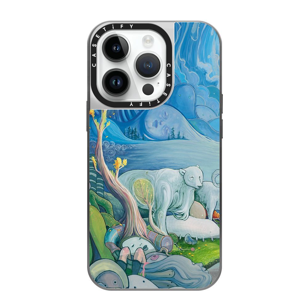 Lauren Tsai Exclusive Gift Box - iPhone 14 Pro Magsafe Compatible Mirror Case Silver/Silver x 3