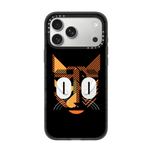 Simple Cat - 01 | iPhone 17 Pro Max / Impact Case MagSafe Compatible / Black | Image 1