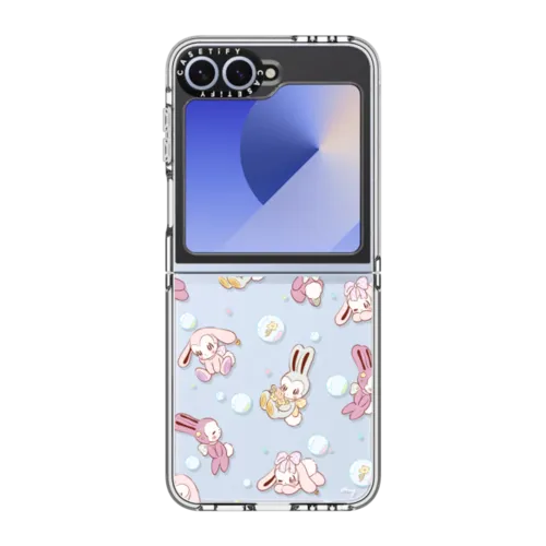 bubble bunnies | Galaxy Z Flip6 / Impact Clear Case / Clear | Image 1