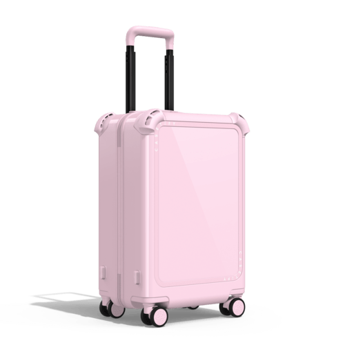 Lobster with Flower | 21" Carry-On Suitcase / Bounce Suitcase / Glossy Primrose Pink | Image 2
