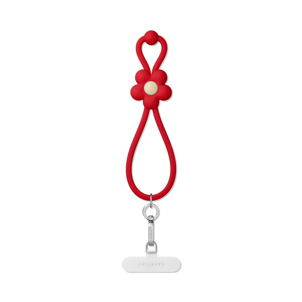 Adjustable Jelly Wristlet - Red