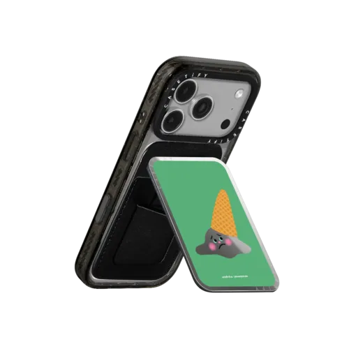 Melting Ice Cream | Snappy Cardholder Stand / Snappy Mirror Cardholder Stand MagSafe Compatible / Silver | Image 3