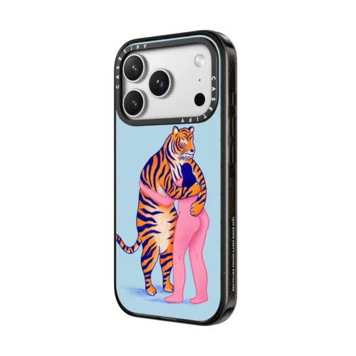 The Woman and The Tiger | iPhone 17 Pro Max / Impact Case MagSafe Compatible / Black | Image 2