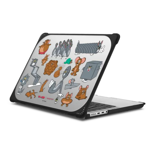 Pattern Laptop Case | MacBook Pro 14-inch (M1 - M5) / MacBook Bounce Case / Black | Image 1
