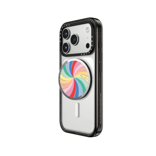 Meri Meri Rainbow Swirl Snappy Grip Stand | Snappy Grip Stand / Snappy Mirror Grip Stand MagSafe Compatible / Silver | Image 2