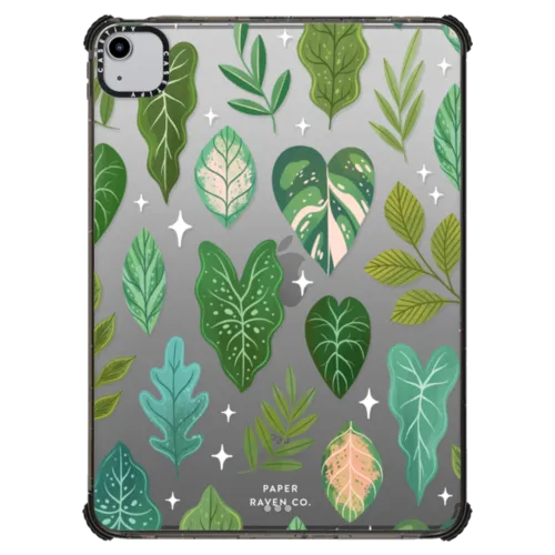 Tropical Leaves | iPad Air (4th/5th gen) / iPad Impact Case / Black | Image 1