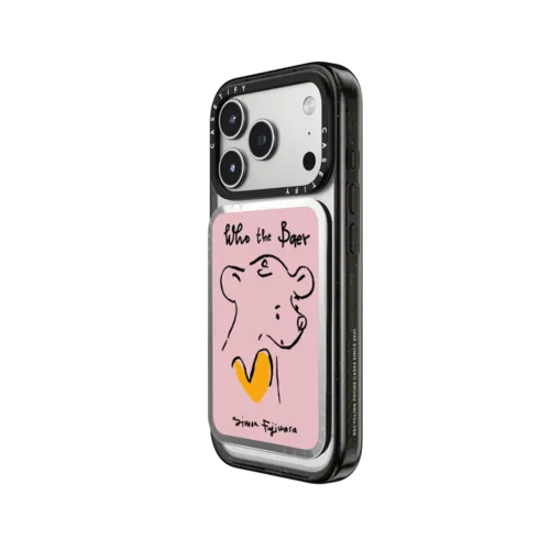 Who the Baer (Pink) | Snappy Cardholder Stand / Snappy Mirror Cardholder Stand MagSafe Compatible / Silver | Image 2