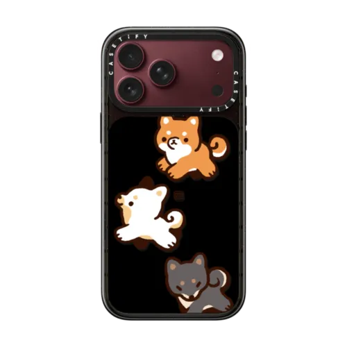 Trotting Trio by Pikarar | iPhone 18 Pro Max / Impact Case MagSafe Compatible - Glossy / Glossy Black | Image 1