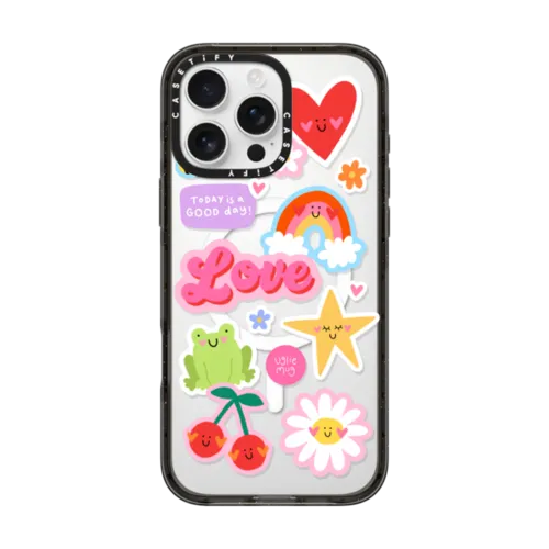 Uglie Mug Stickers | iPhone 16 Pro Max / Impact Case MagSafe Compatible / Black | Image 1