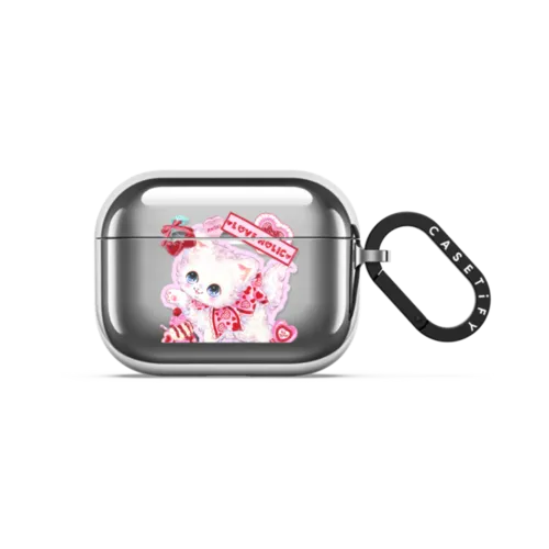 Popping Love | AirPods Pro 3 / Earbuds Mirror Case / Silver | Image 1