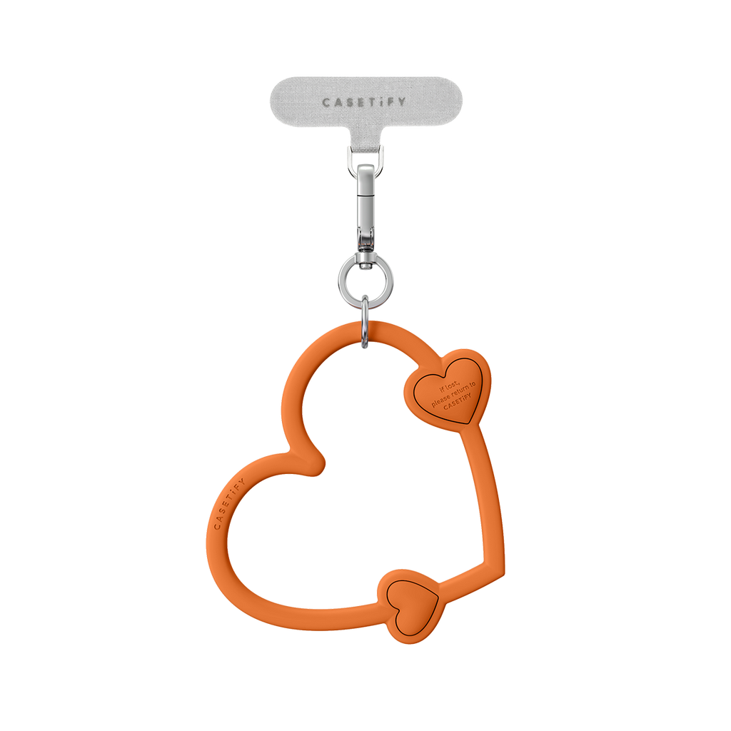 Heart Phone Wristlet - Heart Orange