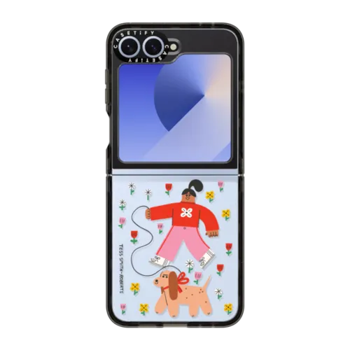 Red Dog Walker | Galaxy Z Flip6 / Impact Case / Black | Image 1