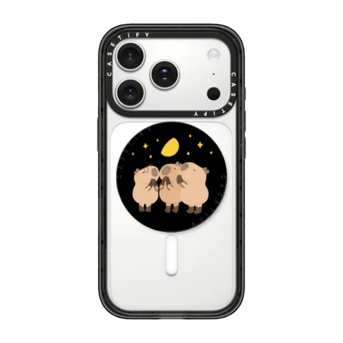 Wishing Capybara | Snappy Grip Stand / Snappy Grip Stand MagSafe Compatible / Black | Image 1
