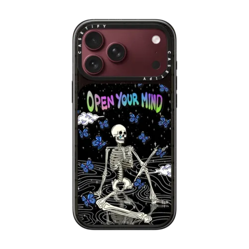 Open your mind transparent | iPhone 18 Pro Max / Impact Case MagSafe Compatible - Glossy / Glossy Black | Image 1