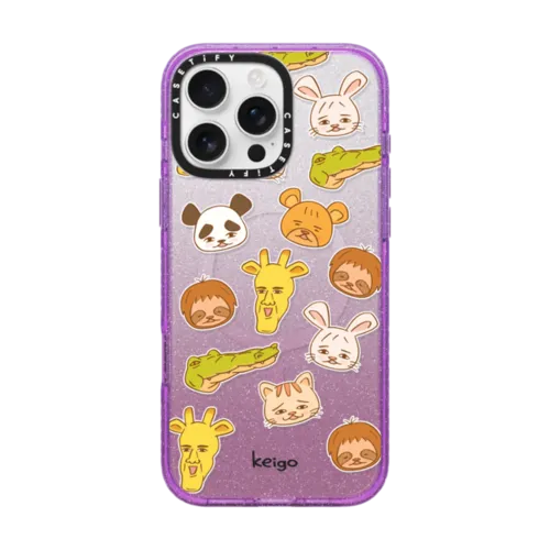 Keigo - 06 | iPhone 16 Pro Max / Impact Case MagSafe Compatible / Glitter Purple | Image 1