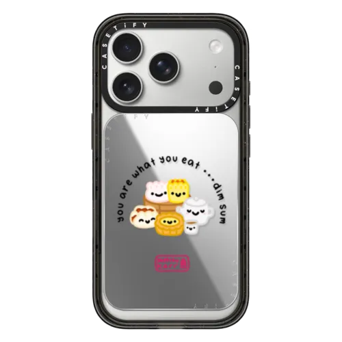 You Are What You Eat Dim Sum | Snappy Cardholder Stand / Snappy Mirror Cardholder Stand MagSafe Compatible / Silver | Image 1