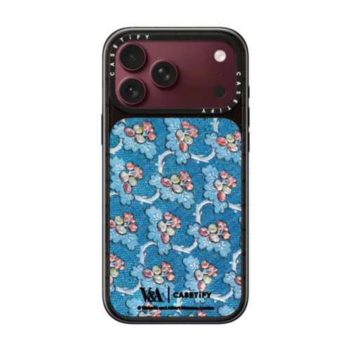 V&A Rococo Edit, Silk Wildflowers Case | iPhone 18 Pro Max / Impact Case MagSafe Compatible - Glossy / Glossy Black | Image 1