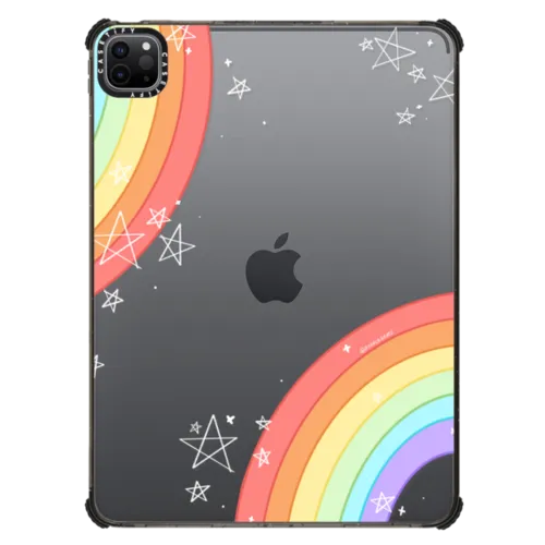 Starry by DoodleGems | iPad Pro 11-inch (3rd/4th gen) / iPad Impact Case / Black | Image 1