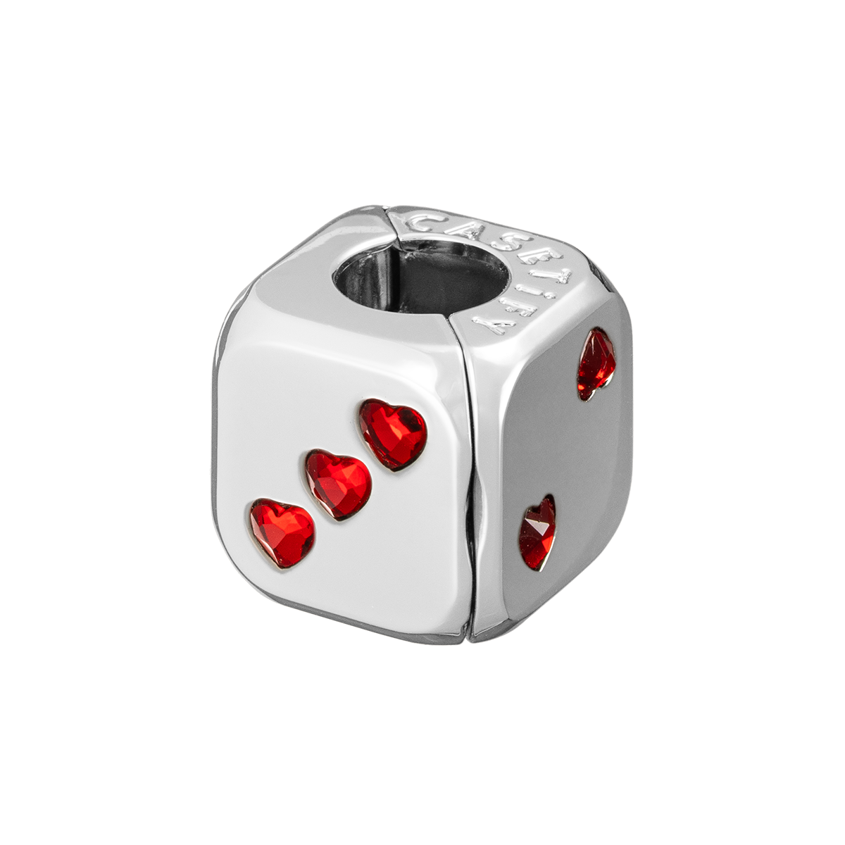 Metal Charm Cube - Red Heart