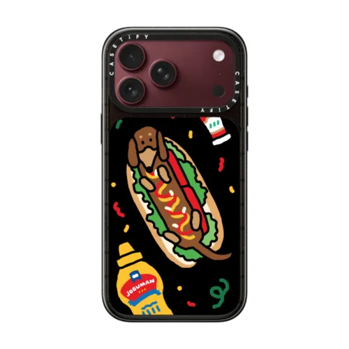 Woody the Hotdog | iPhone 18 Pro Max / Impact Case MagSafe Compatible - Glossy / Glossy Black | Image 1