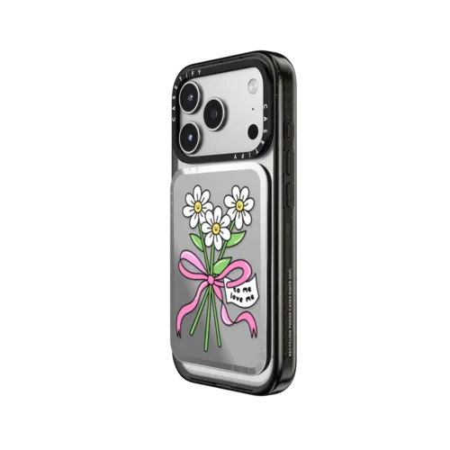 Flowers For Me | Snappy Cardholder Stand / Snappy Mirror Cardholder Stand MagSafe Compatible / Silver | Image 2