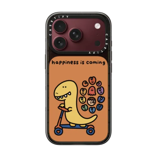 HAPPINESS IS COMING BY SHAO SHAO | iPhone 18 Pro / Impact Case MagSafe Compatible - Glossy / Glossy Black | Image 1
