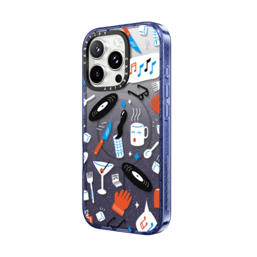 Winter Thriller by Katie Benn | iPhone 16 Pro Max / Impact Case MagSafe Compatible / Glitter Indigo | Image 2
