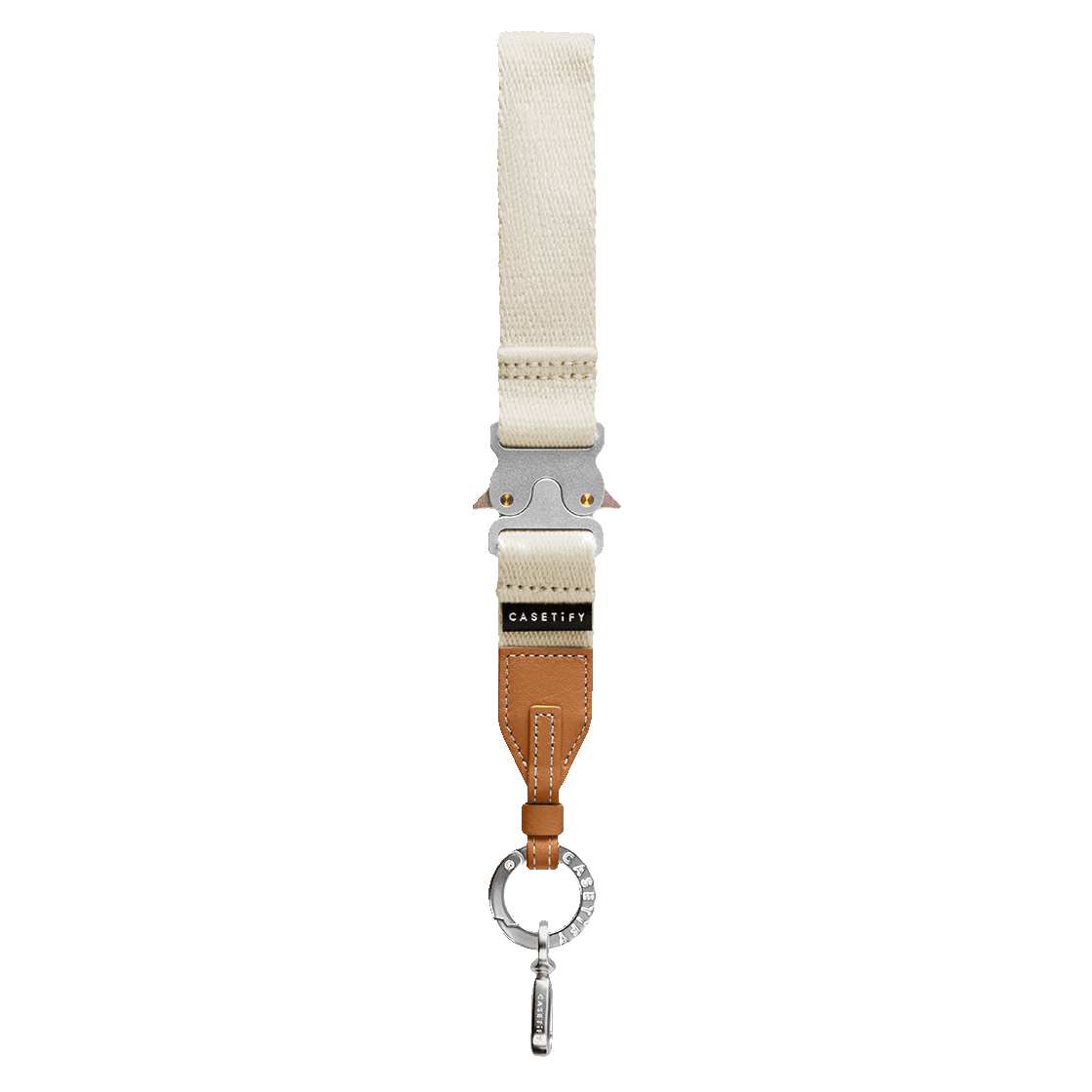 2-in-1 Utility Lanyard with Leather Earbuds - Ecru/tan - AirPods Pro 2