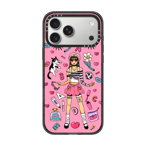 PINK LOVER BY DAHYE | iPhone 17 Pro Max / Impact Case MagSafe Compatible / Black | Image 1