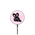 Romantic Black Bunny |   / PowerThru Magnetic Wireless Charger MagSafe Compatible / Black | Image 1