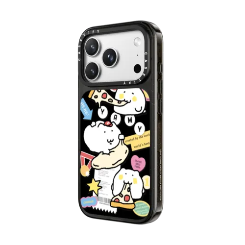 Pizza! created by the world's best monster | iPhone 18 Pro Max / Impact Case MagSafe Compatible - Glossy / Glossy Black | Image 2