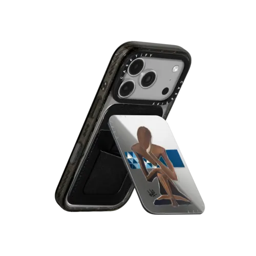 Penseur Senegalais | Snappy Cardholder Stand / Snappy Mirror Cardholder Stand MagSafe Compatible / Silver | Image 3