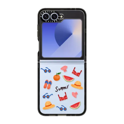 Lovely Summer | Galaxy Z Flip6 / Impact Case / Black | Image 1
