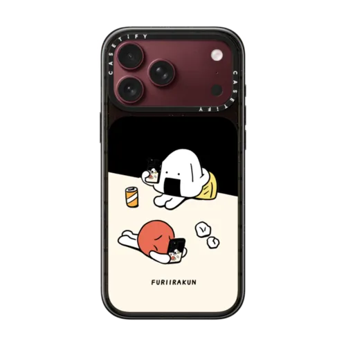 Onigiri&Umeboshi Matching smartphone case by FURIIRAKUN | iPhone 18 Pro Max / Impact Case MagSafe Compatible - Glossy / Glossy Black | Image 1