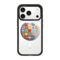 Moomin Square Pattern Snappy Grip Stand | Snappy Grip Stand / Snappy Mirror Grip Stand MagSafe Compatible / Silver | Image 1
