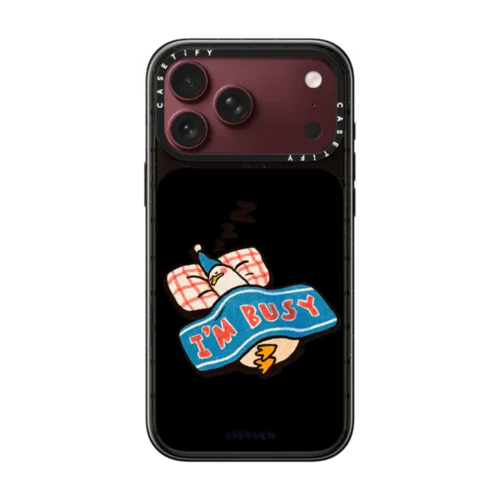 I'm so busy | iPhone 18 Pro Max / Impact Case MagSafe Compatible - Glossy / Glossy Black | Image 1