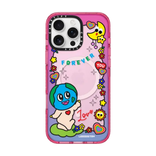 LOVE ME TO THE MOON | iPhone 16 Pro Max / Impact Case MagSafe Compatible / Pink Fizz | Image 1