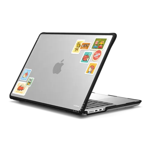 Particular Postage Party | MacBook Pro 14-inch (M1 - M5) / MacBook Impact Case / Black | Image 1