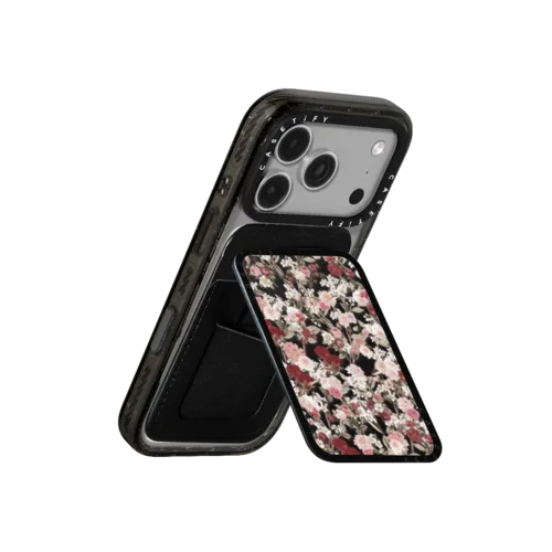 VINTAGE FLOWER MONDAY | Snappy Cardholder Stand / Snappy Cardholder Stand MagSafe Compatible / Black | Image 3
