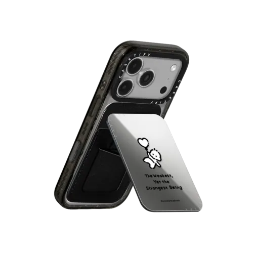 The Weakest, Yet the Strongest Being | Snappy Cardholder Stand / Snappy Mirror Cardholder Stand MagSafe Compatible / Silver | Image 3