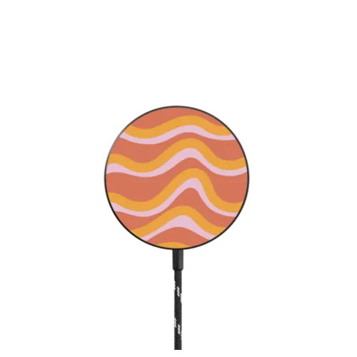 Coral Waves by Oh So Graceful |   / PowerThru Magnetic Wireless Charger MagSafe Compatible / Black | Image 1