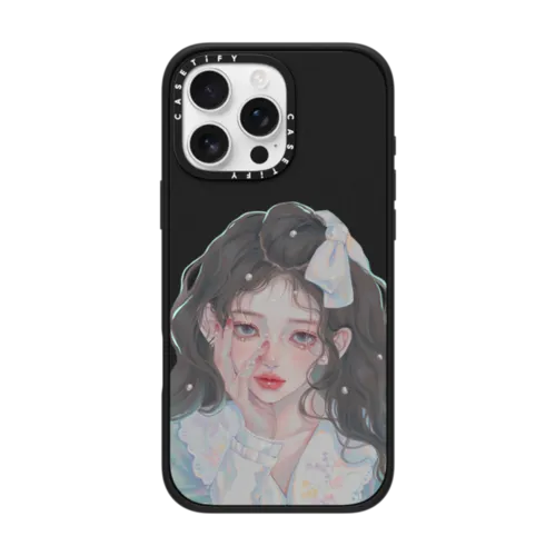 Pearl Girl | iPhone 16 Pro Max / Impact Case MagSafe Compatible / Matte Black | Image 1