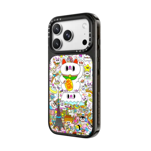 Lucky Cat of Fuji's Peak | iPhone 18 Pro Max / Impact Case MagSafe Compatible - Glossy / Glossy Black | Image 2